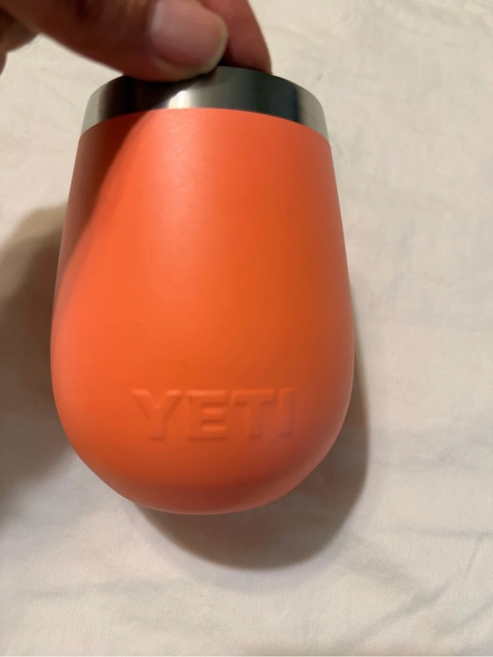 YETI Orange Stainless Travel Tumbler - Insulated Portable Cup